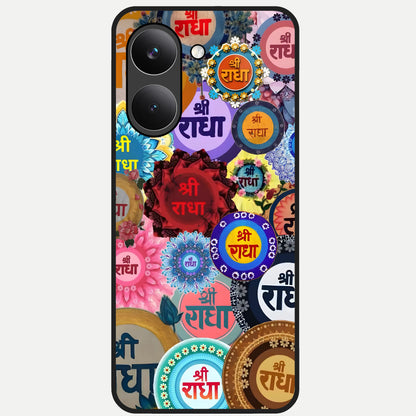  Radha Divine Bloom Glass Case For Poco X8 Pro back cover – full design glossy printed glass finish