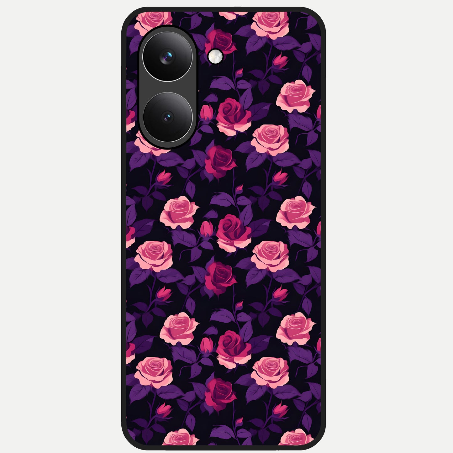  Rose Garden Twilight Glass Case For Poco X8 Pro back cover – full design glossy printed glass finish