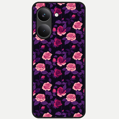  Rose Garden Twilight Glass Case For Poco X8 Pro back cover – full design glossy printed glass finish