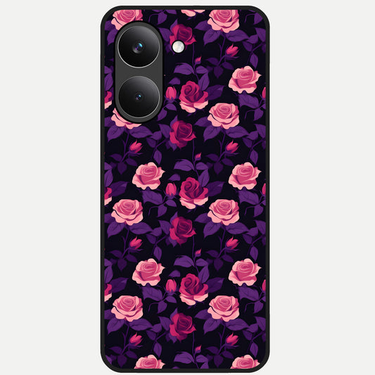  Rose Garden Twilight Glass Case For Poco X8 Pro back cover – full design glossy printed glass finish