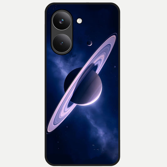  Saturn Ring Mystique Glass Case For Poco X8 Pro back cover – full design glossy printed glass finish