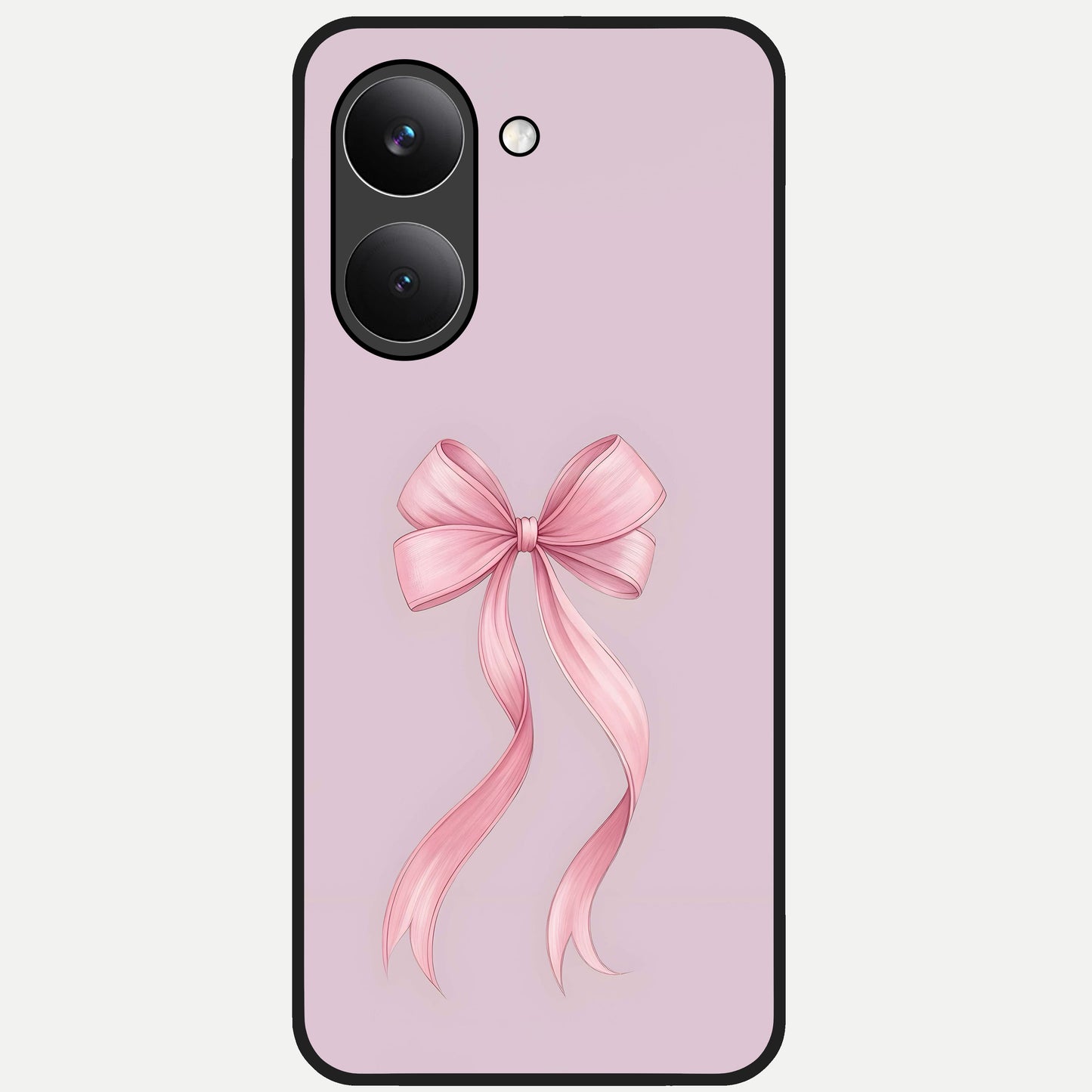  Soft Blush Bow Glass Case For Poco X8 Pro back cover – full design glossy printed glass finish