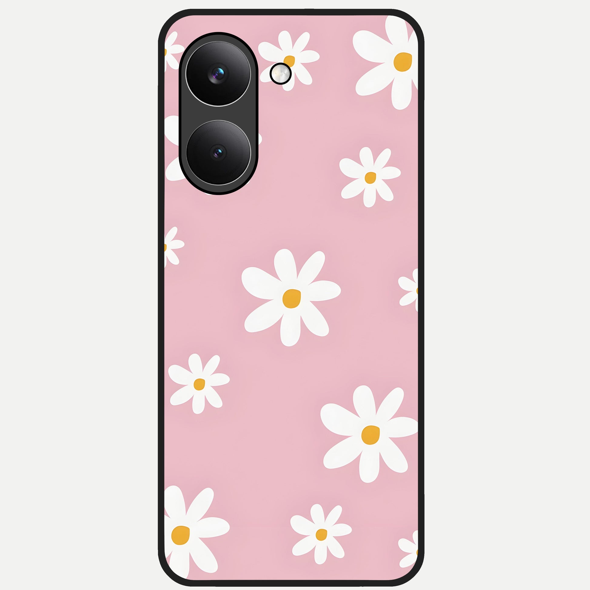  Soft Daisy Bliss Glass Case For Poco X8 Pro back cover – full design glossy printed glass finish