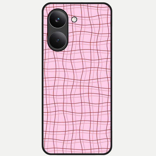  Soft Grid Bliss Glass Case For Poco X8 Pro back cover – full design glossy printed glass finish