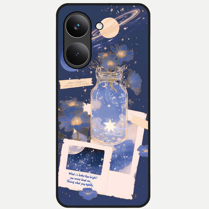  Starlit Cosmic Jar Glass Case For Poco X8 Pro back cover – full design glossy printed glass finish