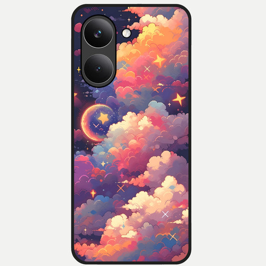  Starlit Dream Clouds Glass Case For Poco X8 Pro back cover – full design glossy printed glass finish