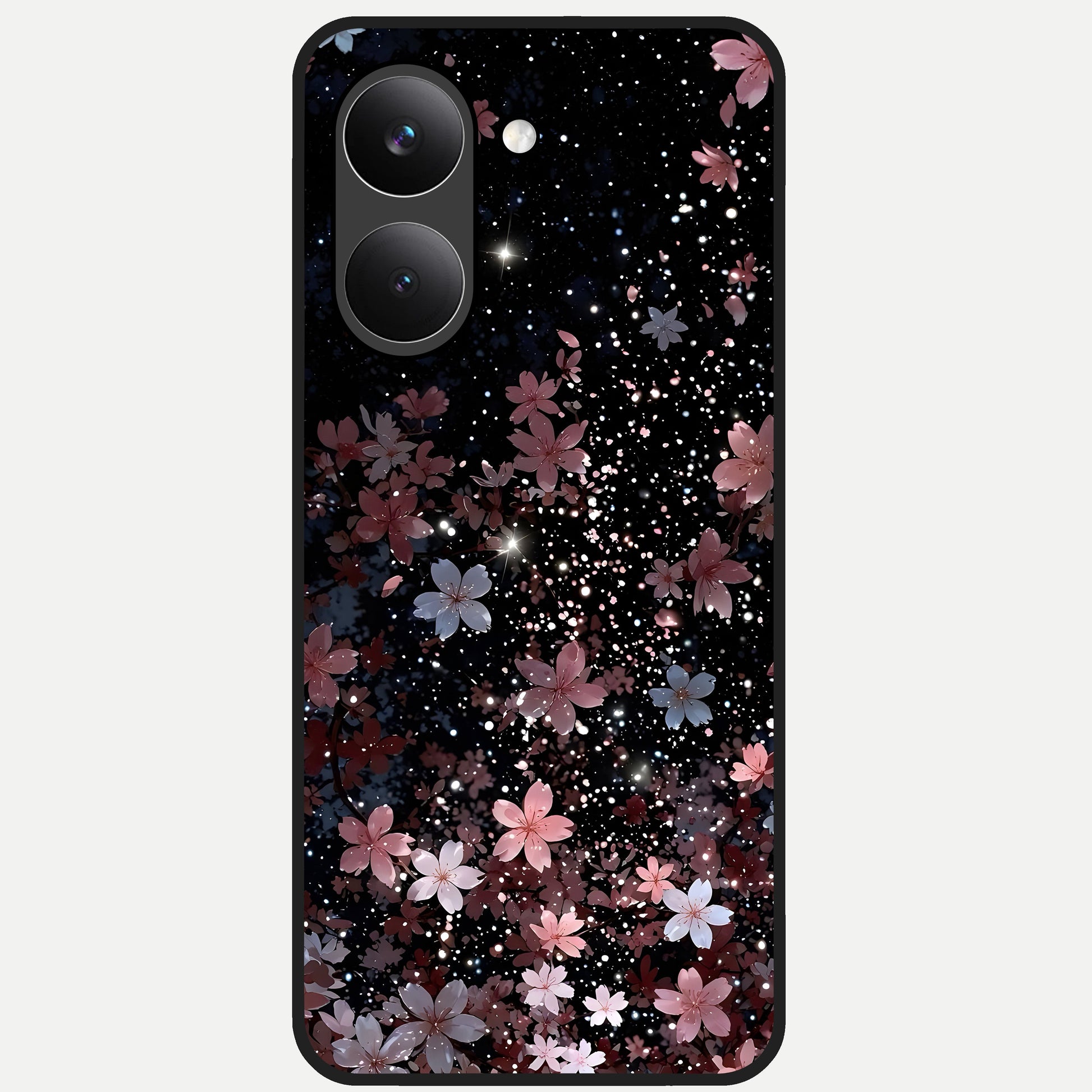  Starlit Flower Dreams Glass Case For Poco X8 Pro back cover – full design glossy printed glass finish