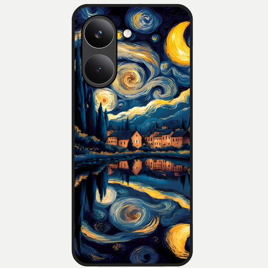  Starry Sky Serenity Glass Case For Poco X8 Pro back cover – full design glossy printed glass finish
