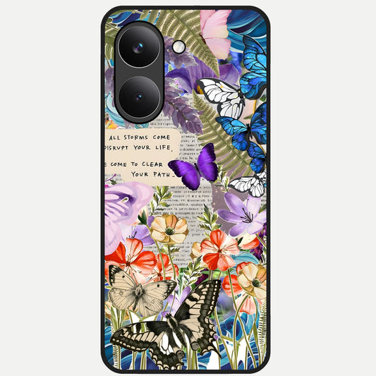  Storm Path Bloom Glass Case For Poco X8 Pro back cover – full design glossy printed glass finish
