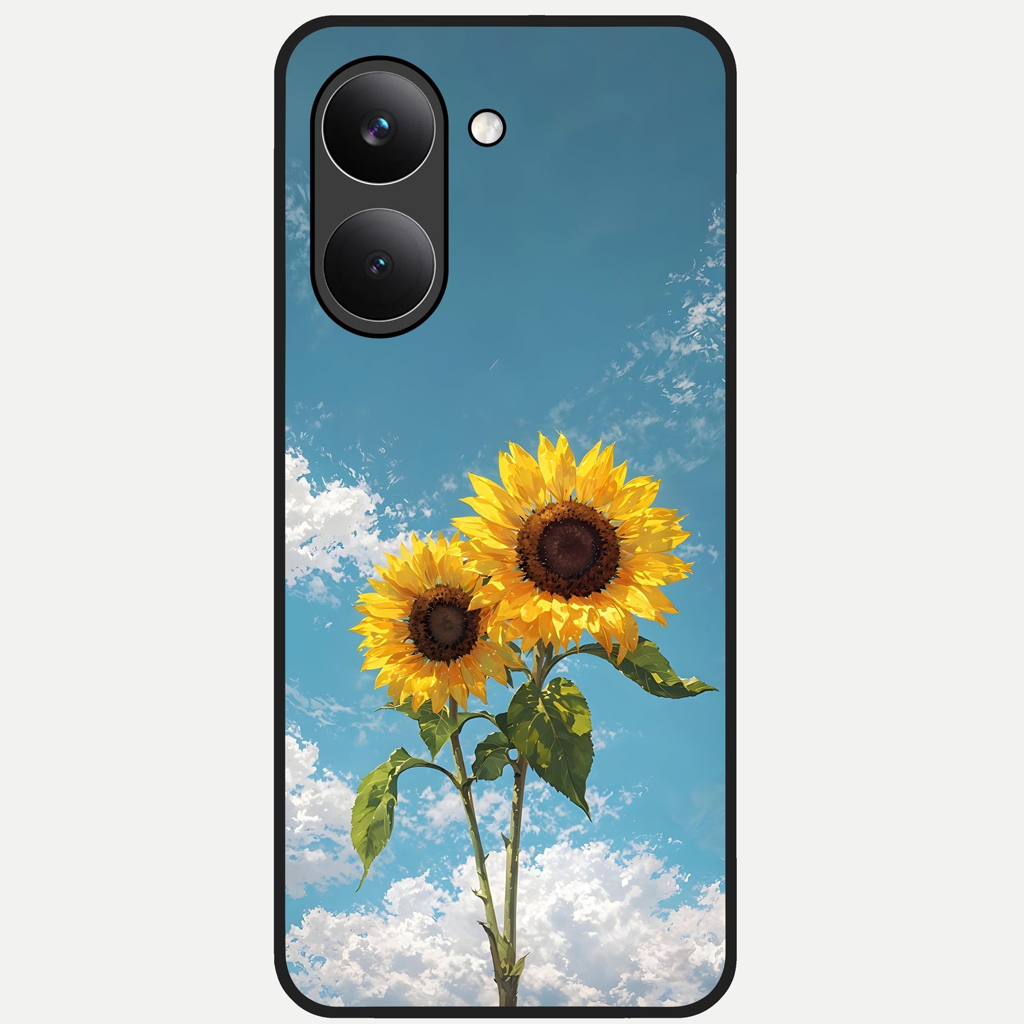  Sunlit Daisy Glow Glass Case For Poco X8 Pro back cover – full design glossy printed glass finish