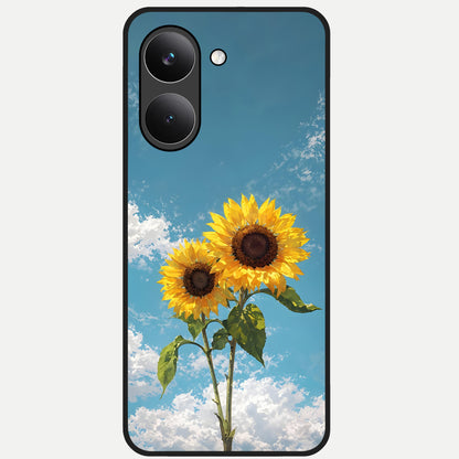 Sunlit Daisy Glow Glass Case For Poco X8 Pro back cover – full design glossy printed glass finish
