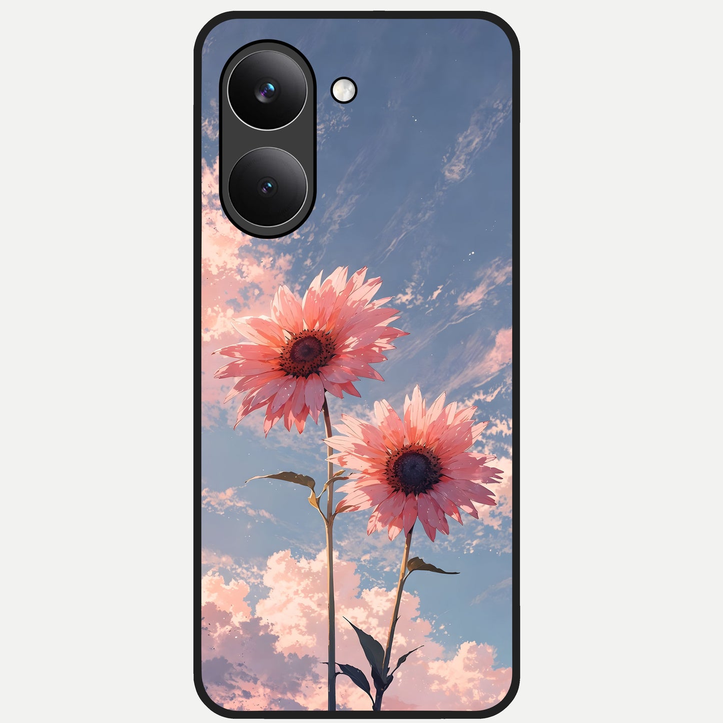  Sun Moon Balance Glass Case For Poco X8 Pro back cover – full design glossy printed glass finish