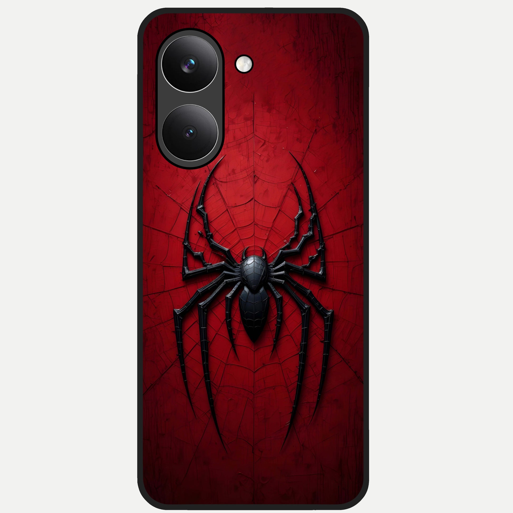  Superhero Web Emblem Glass Case For Poco X8 Pro back cover – full design glossy printed glass finish