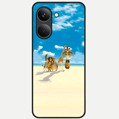  Tropical Fun Squad Glass Case For Poco X8 Pro back cover – full design glossy printed glass finish