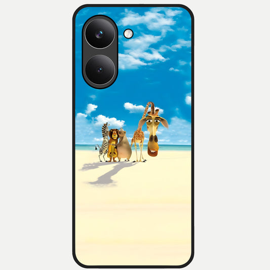  Tropical Fun Squad Glass Case For Poco X8 Pro back cover – full design glossy printed glass finish