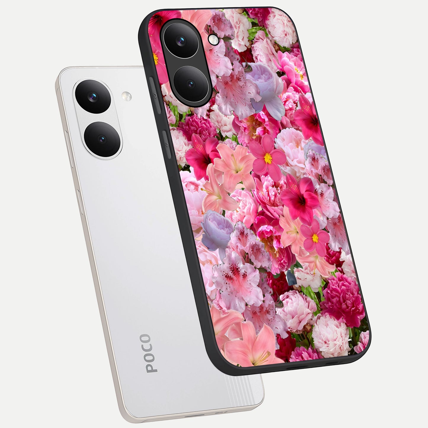  Bloom Crush Fantasy phone case For Poco X8 Pro showing premium glass back cover with detailed artwork