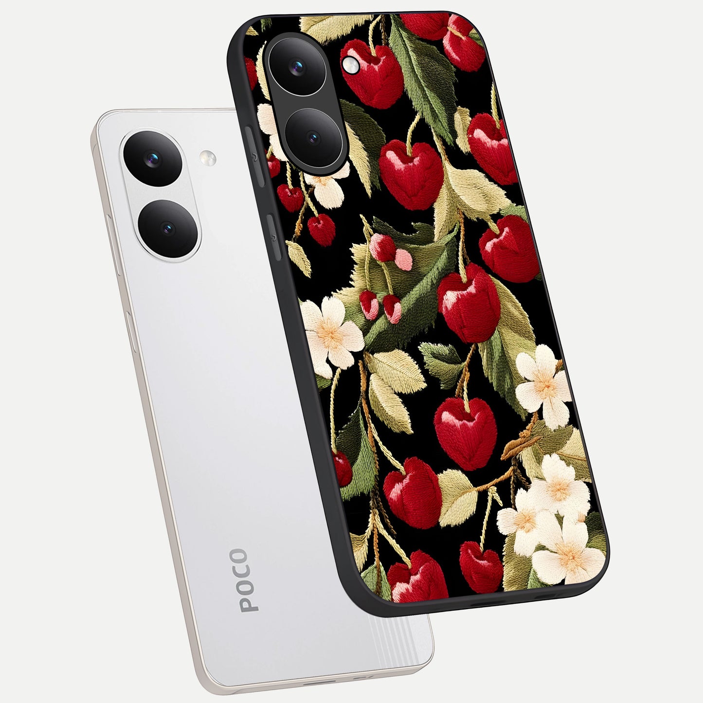  Blooming Spendor Bird phone case For Poco X8 Pro showing premium glass back cover with detailed artwork