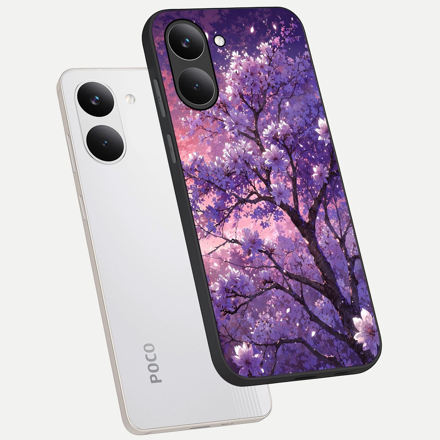  Blossom Tree phone case For Poco X8 Pro showing premium glass back cover with detailed artwork