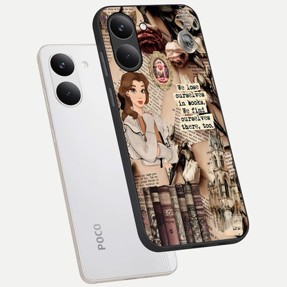  Bookish Dream World phone case For Poco X8 Pro showing premium glass back cover with detailed artwork