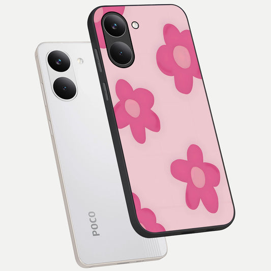  Candy Bloom Dreams phone case For Poco X8 Pro showing premium glass back cover with detailed artwork