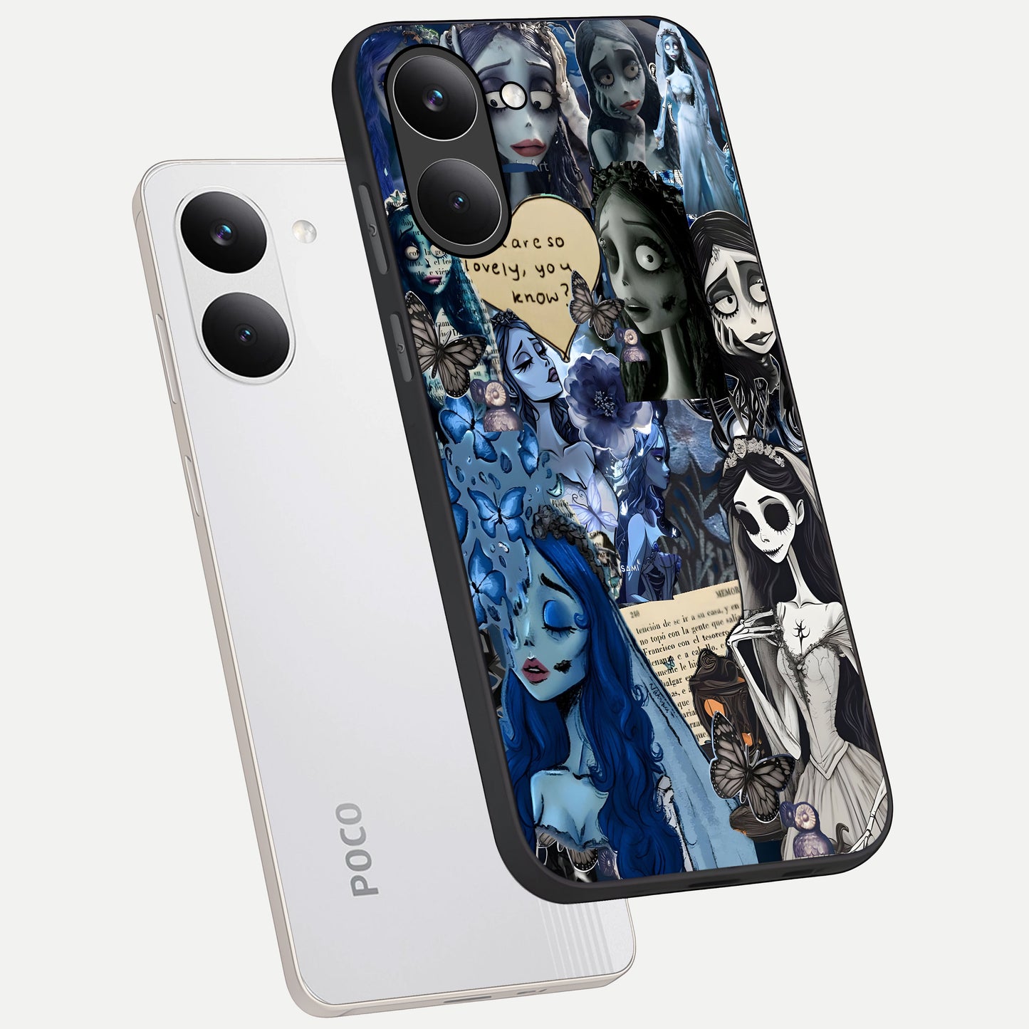  Corpse Bride Posters phone case For Poco X8 Pro showing premium glass back cover with detailed artwork