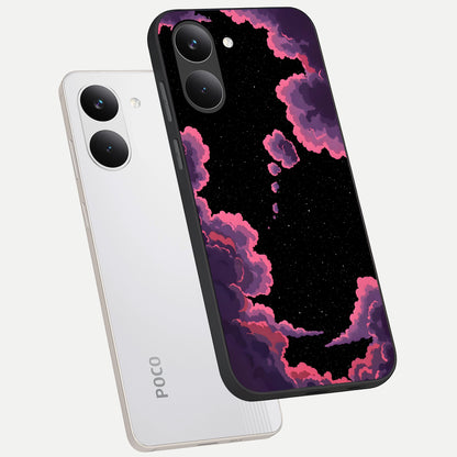  Cosmic Cloud Journey phone case For Poco X8 Pro showing premium glass back cover with detailed artwork