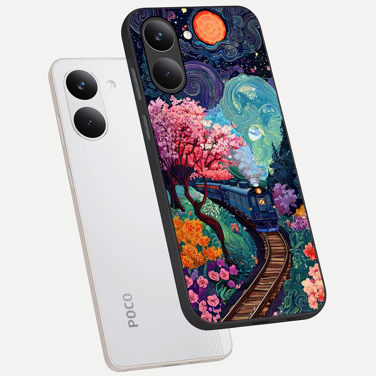  Digital Art phone case For Poco X8 Pro showing premium glass back cover with detailed artwork