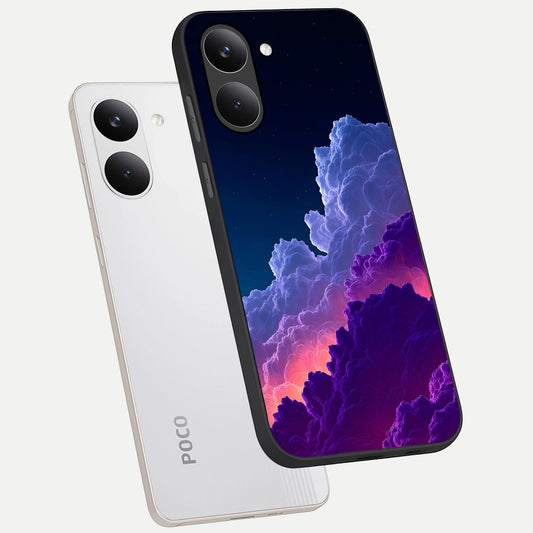  Dreamy Cloud Skies phone case For Poco X8 Pro showing premium glass back cover with detailed artwork