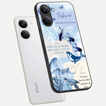  Faithful Ocean Promise phone case For Poco X8 Pro showing premium glass back cover with detailed artwork