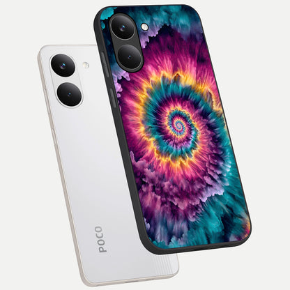  Galactic Spiral Burst phone case For Poco X8 Pro showing premium glass back cover with detailed artwork