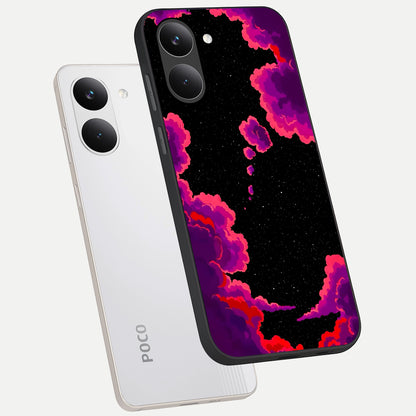  Galaxy Dream Frame phone case For Poco X8 Pro showing premium glass back cover with detailed artwork