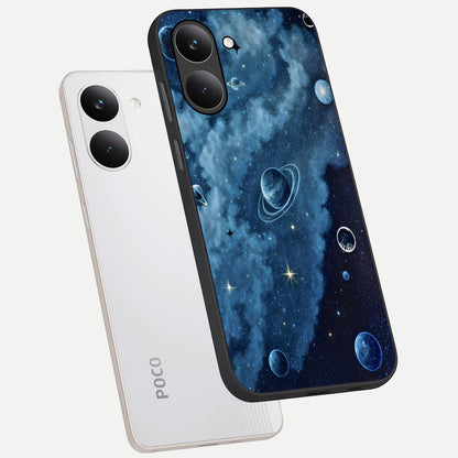  Galaxy Dream Space phone case For Poco X8 Pro showing premium glass back cover with detailed artwork