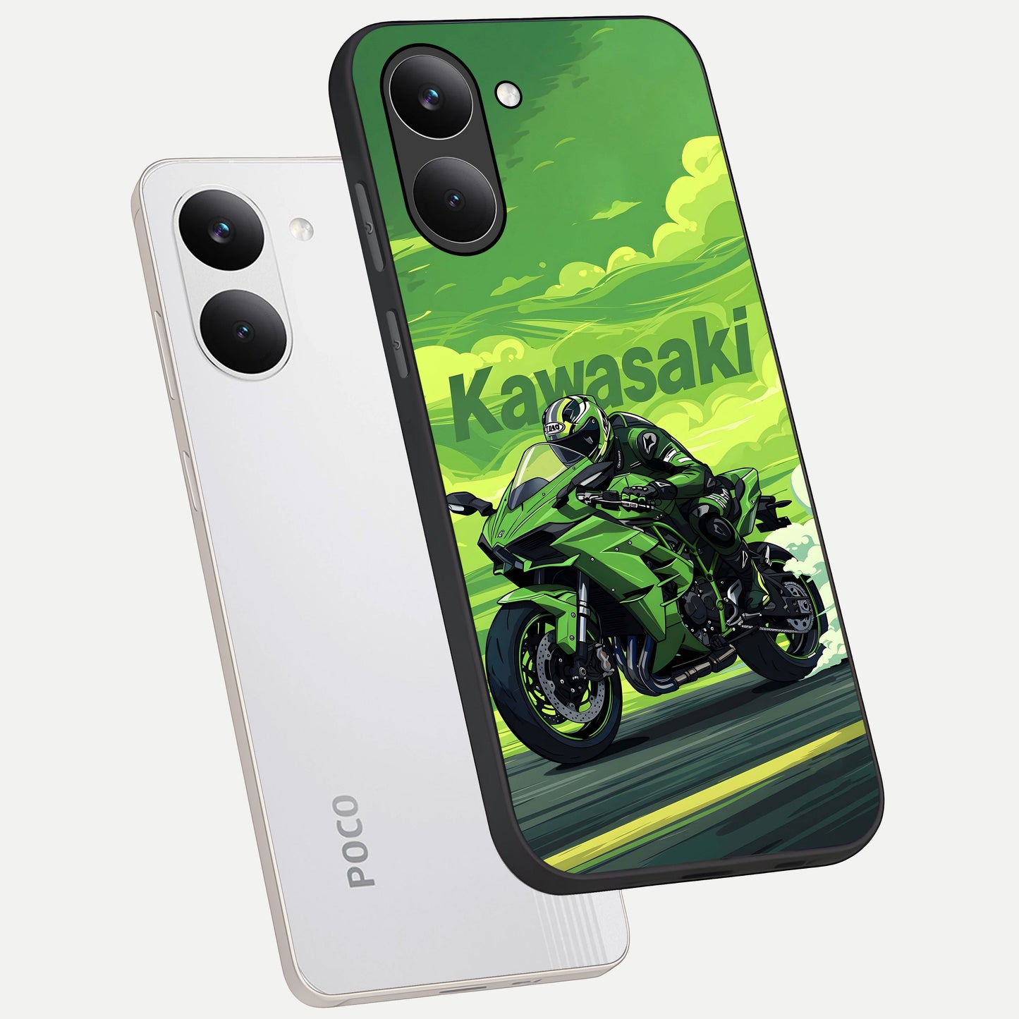  Greenery Sky phone case For Poco X8 Pro showing premium glass back cover with detailed artwork