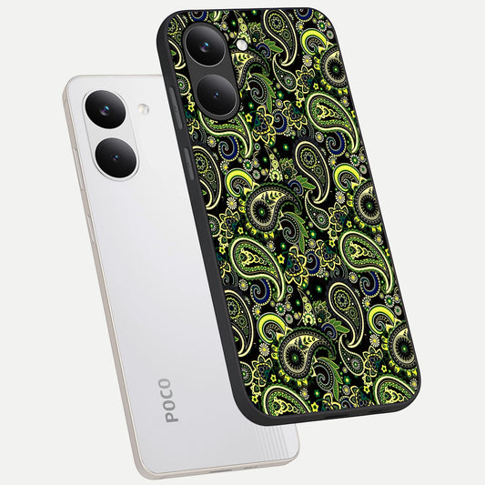  Green Lemon phone case For Poco X8 Pro showing premium glass back cover with detailed artwork