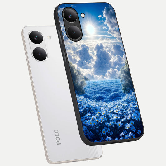  Heavenly Daisy Horizon phone case For Poco X8 Pro showing premium glass back cover with detailed artwork