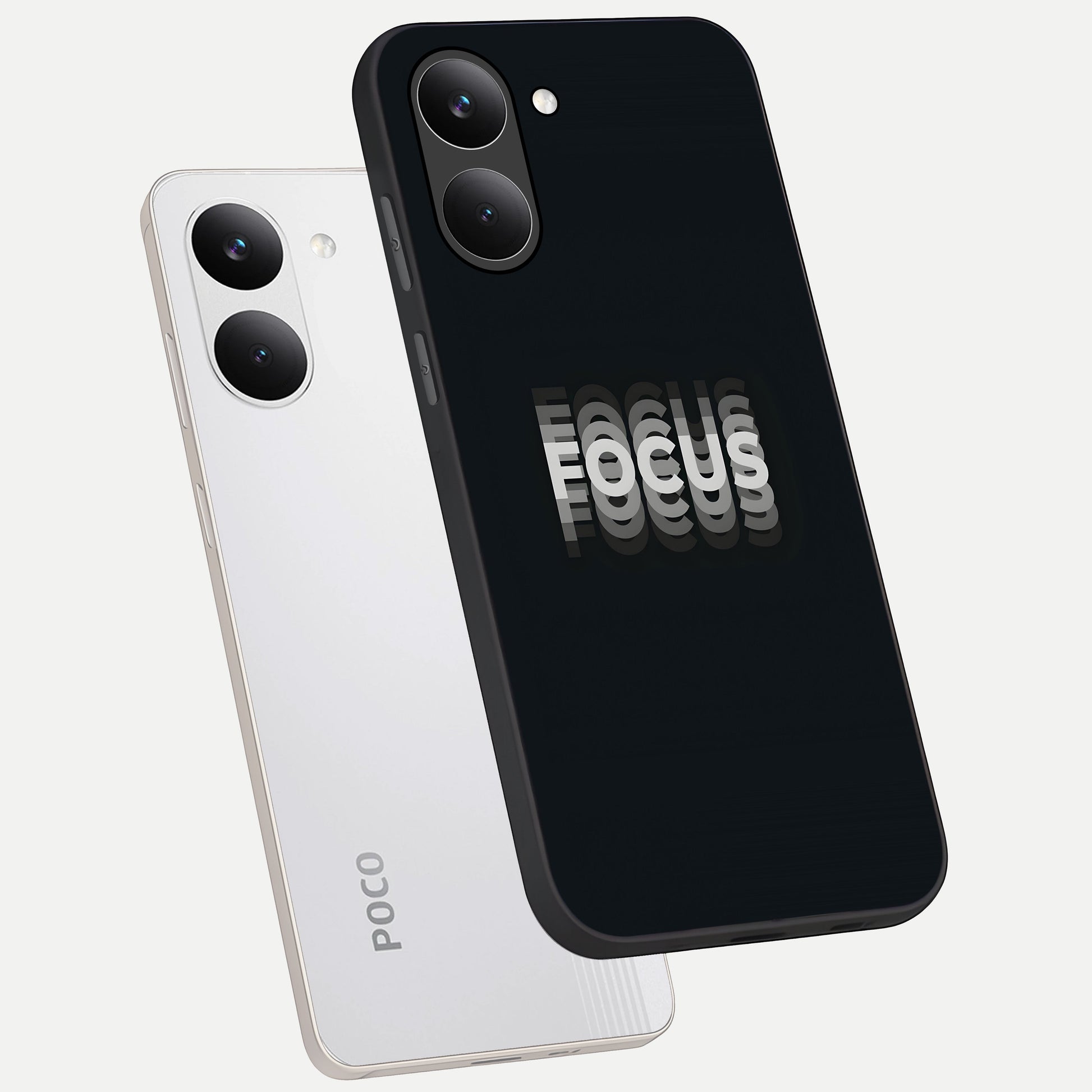  Mono Focus Vision phone case For Poco X8 Pro showing premium glass back cover with detailed artwork