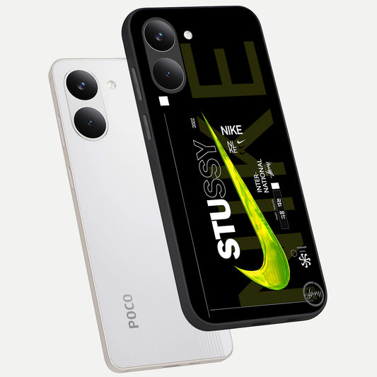  Neon Street Edition phone case For Poco X8 Pro showing premium glass back cover with detailed artwork