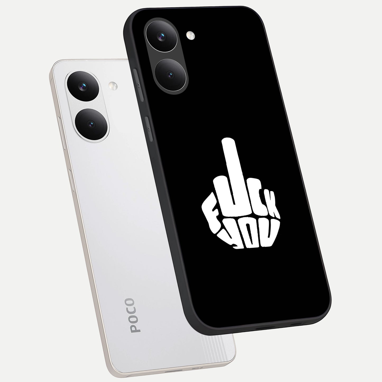  Rebel Mode On phone case For Poco X8 Pro showing premium glass back cover with detailed artwork