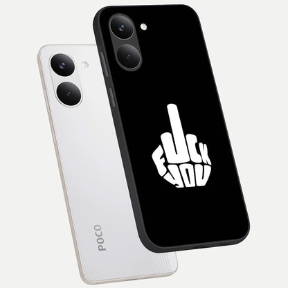  Rebel Mode On phone case For Poco X8 Pro showing premium glass back cover with detailed artwork