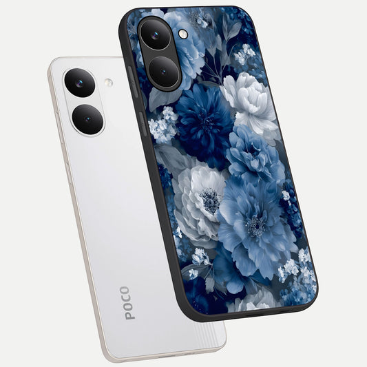  Royal Bloom Garden phone case For Poco X8 Pro showing premium glass back cover with detailed artwork