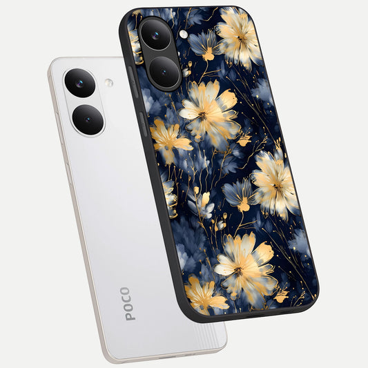  Royal Petal Dream phone case For Poco X8 Pro showing premium glass back cover with detailed artwork