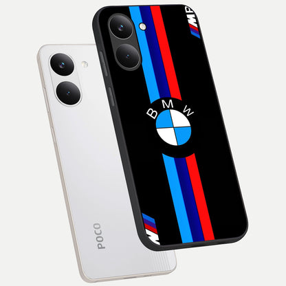  Turbo BMW Beast phone case For Poco X8 Pro showing premium glass back cover with detailed artwork