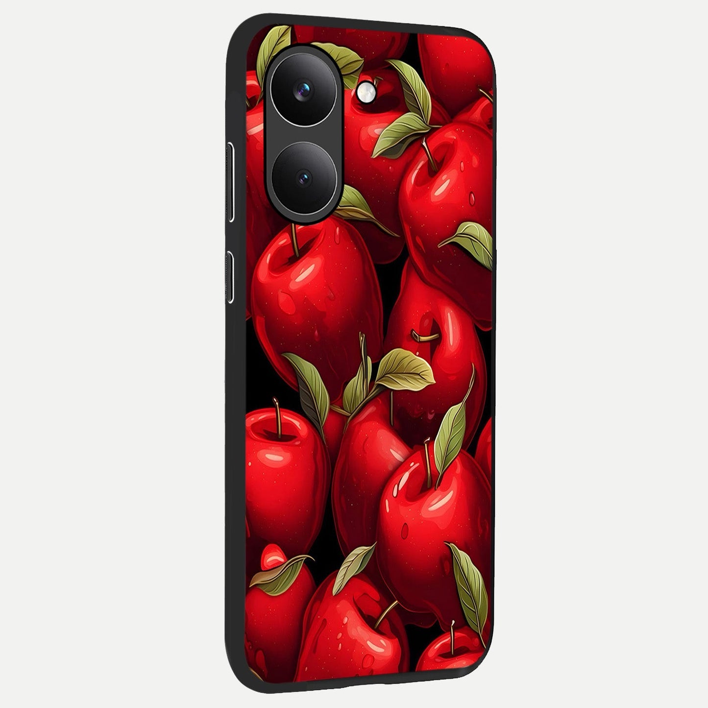  Apple Pattern back cover For Poco X8 Pro slim fit glass case with vibrant aesthetic design