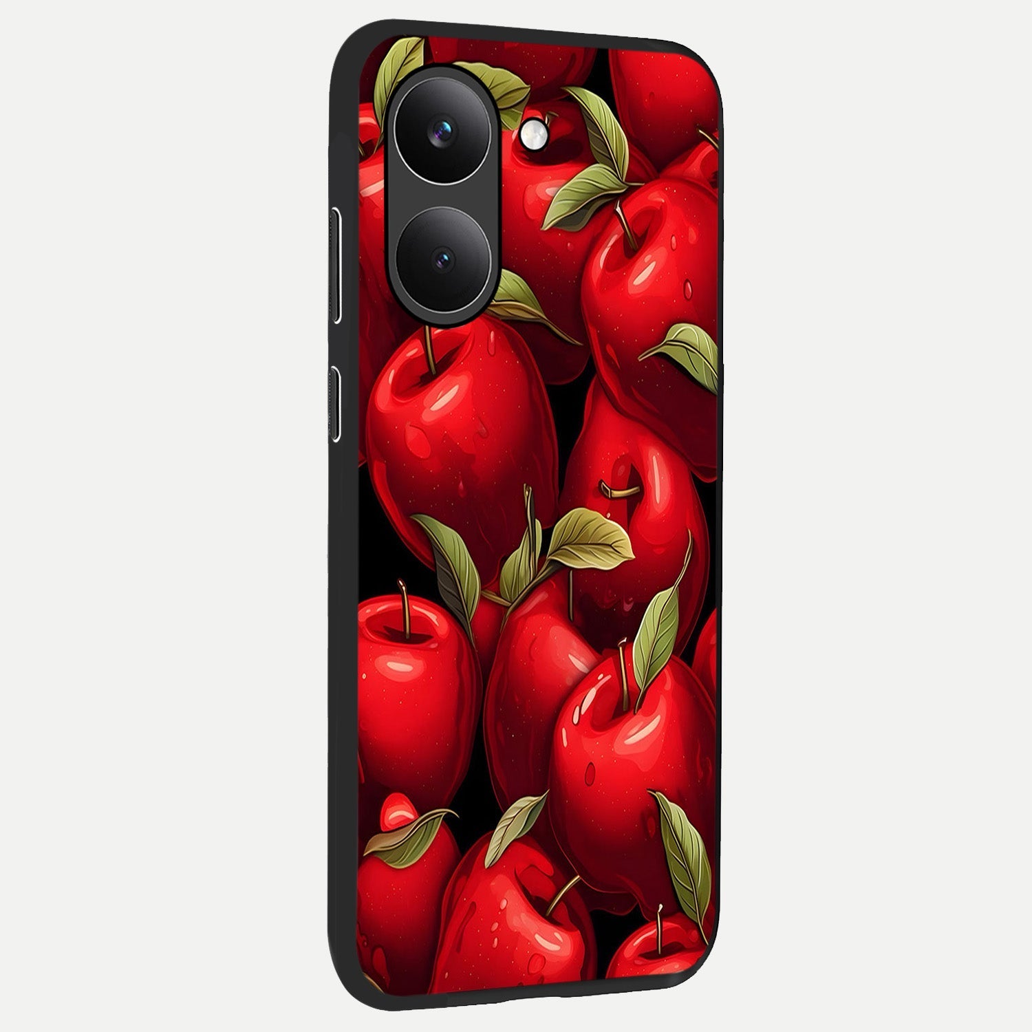  Apple Pattern back cover For Poco X8 Pro slim fit glass case with vibrant aesthetic design