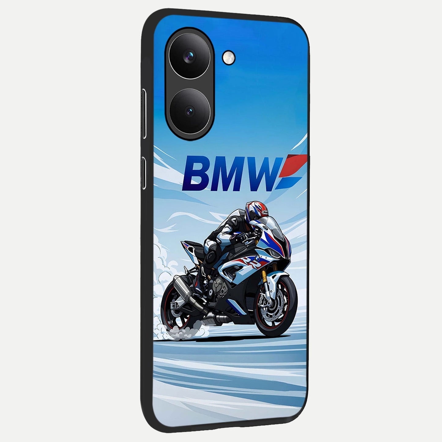 BMW Power Drift back cover For Poco X8 Pro slim fit glass case with vibrant aesthetic design