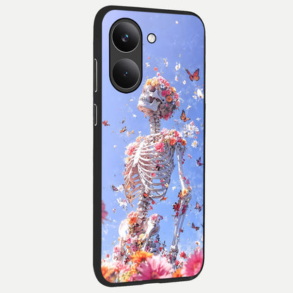  Bloom Beyond Bones back cover For Poco X8 Pro slim fit glass case with vibrant aesthetic design