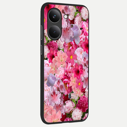  Bloom Crush Fantasy back cover For Poco X8 Pro slim fit glass case with vibrant aesthetic design