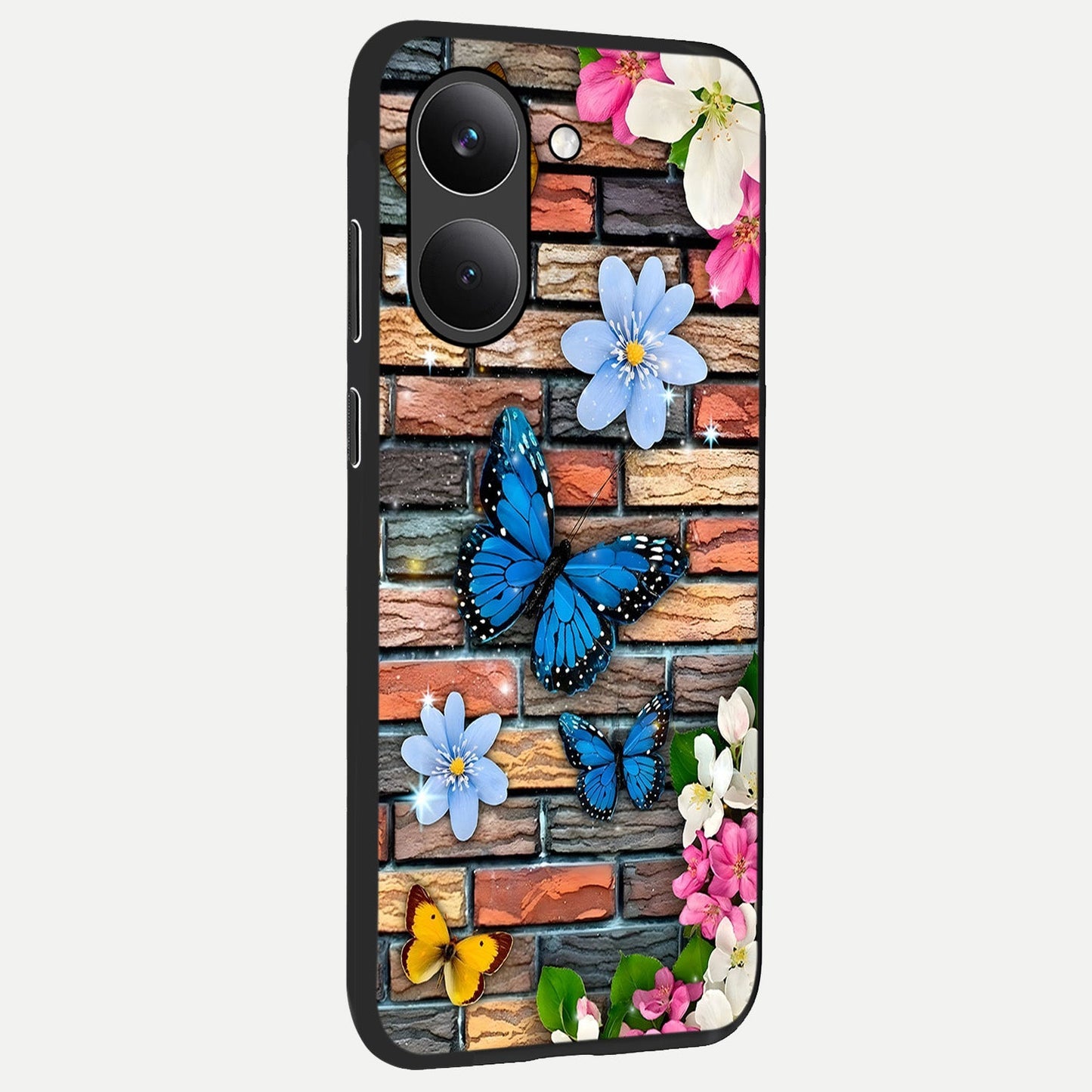  Brick Bloom Flight back cover For Poco X8 Pro slim fit glass case with vibrant aesthetic design