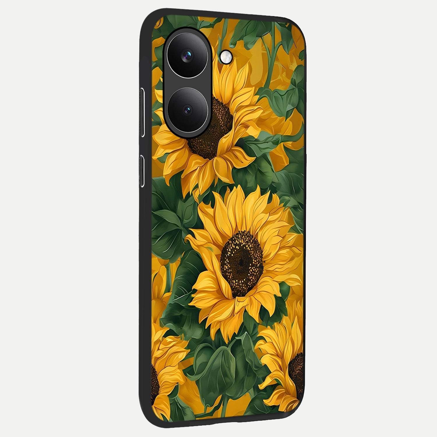  Bright Sunflower Bloom back cover For Poco X8 Pro slim fit glass case with vibrant aesthetic design