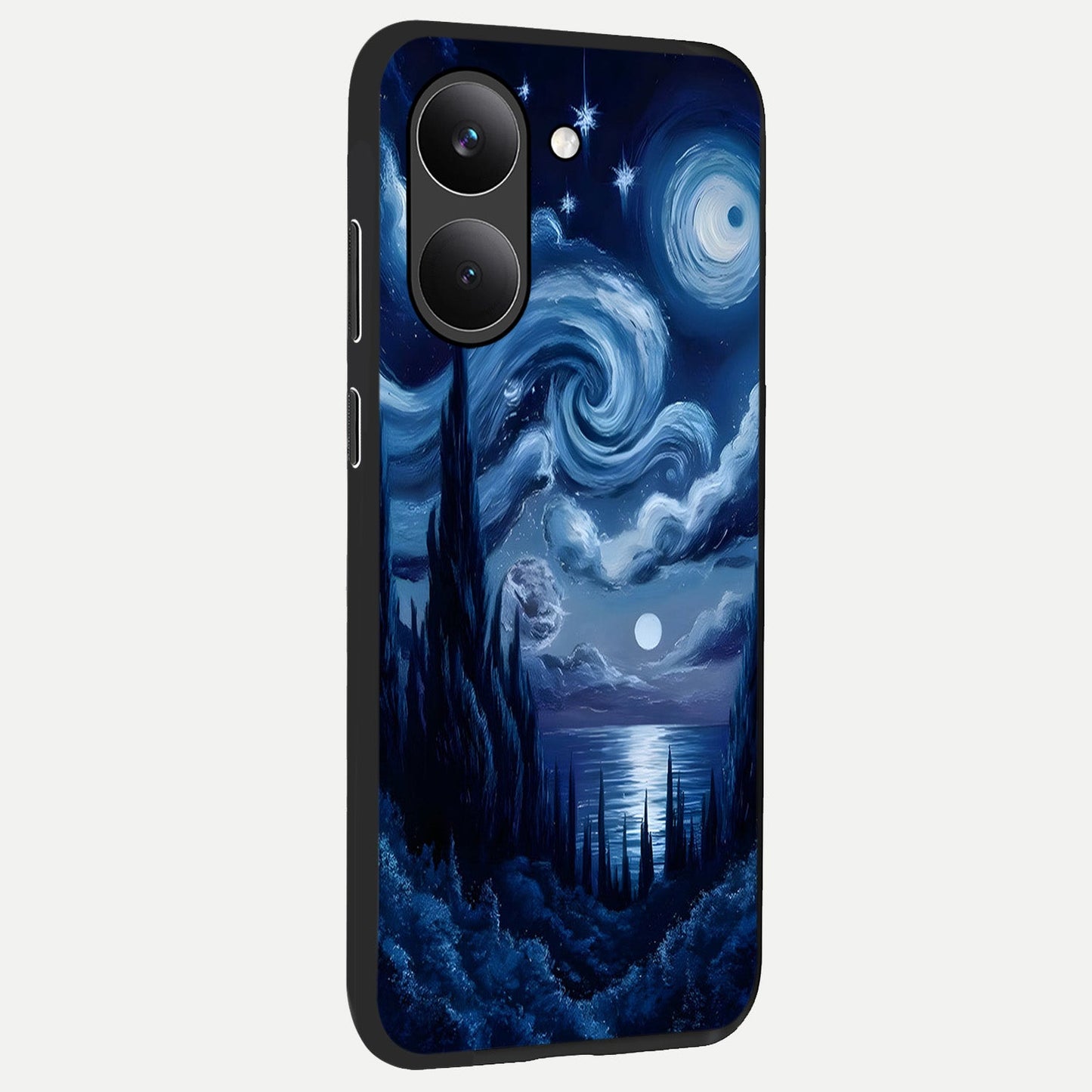  Celestial Dream Van Gogh back cover For Poco X8 Pro slim fit glass case with vibrant aesthetic design